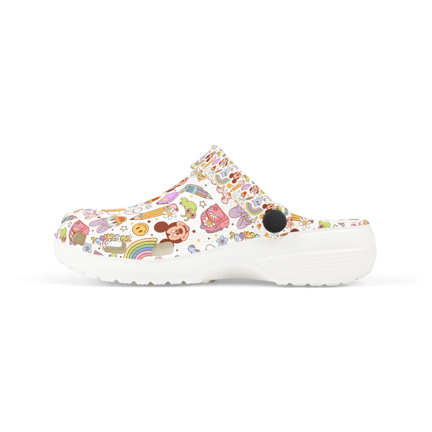 Back to School Mouse Friends Youth Clogs — Rainbows & Magic 🌈✨