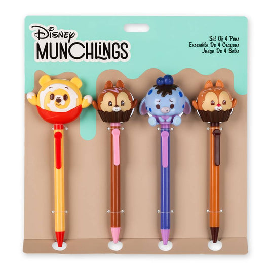 Munchlings Pen Set - Pooh, Chip and Dale, Eeyore