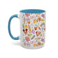 Back to School Mouse Friends Accent 11 / 15oz Dishwasher Safe Mug — Rainbows & Magic ☕🌈✨