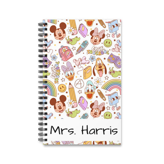 Back to School Mouse Friends Spiral Notebook — Rainbows & Magic 🌈✨