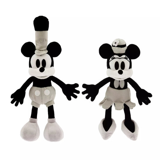 Disney100 Mickey & Minnie Mouse Steamboat Willie Plush Set