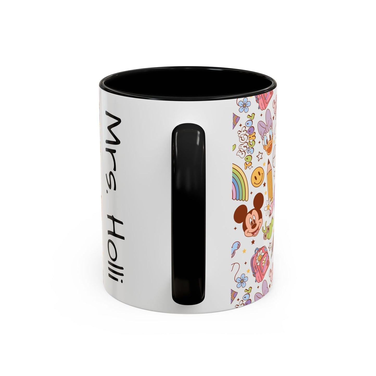 Back to School Mouse Friends Accent 11 / 15oz Dishwasher Safe Mug — Rainbows & Magic ☕🌈✨