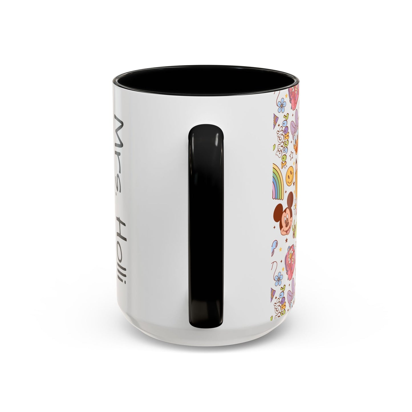 Back to School Mouse Friends Accent 11 / 15oz Dishwasher Safe Mug — Rainbows & Magic ☕🌈✨