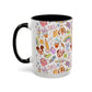 Back to School Mouse Friends Accent 11 / 15oz Dishwasher Safe Mug — Rainbows & Magic ☕🌈✨