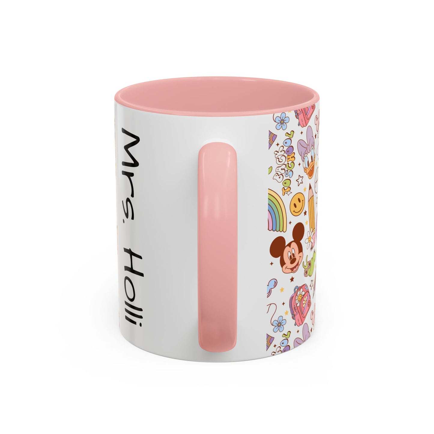 Back to School Mouse Friends Accent 11 / 15oz Dishwasher Safe Mug — Rainbows & Magic ☕🌈✨