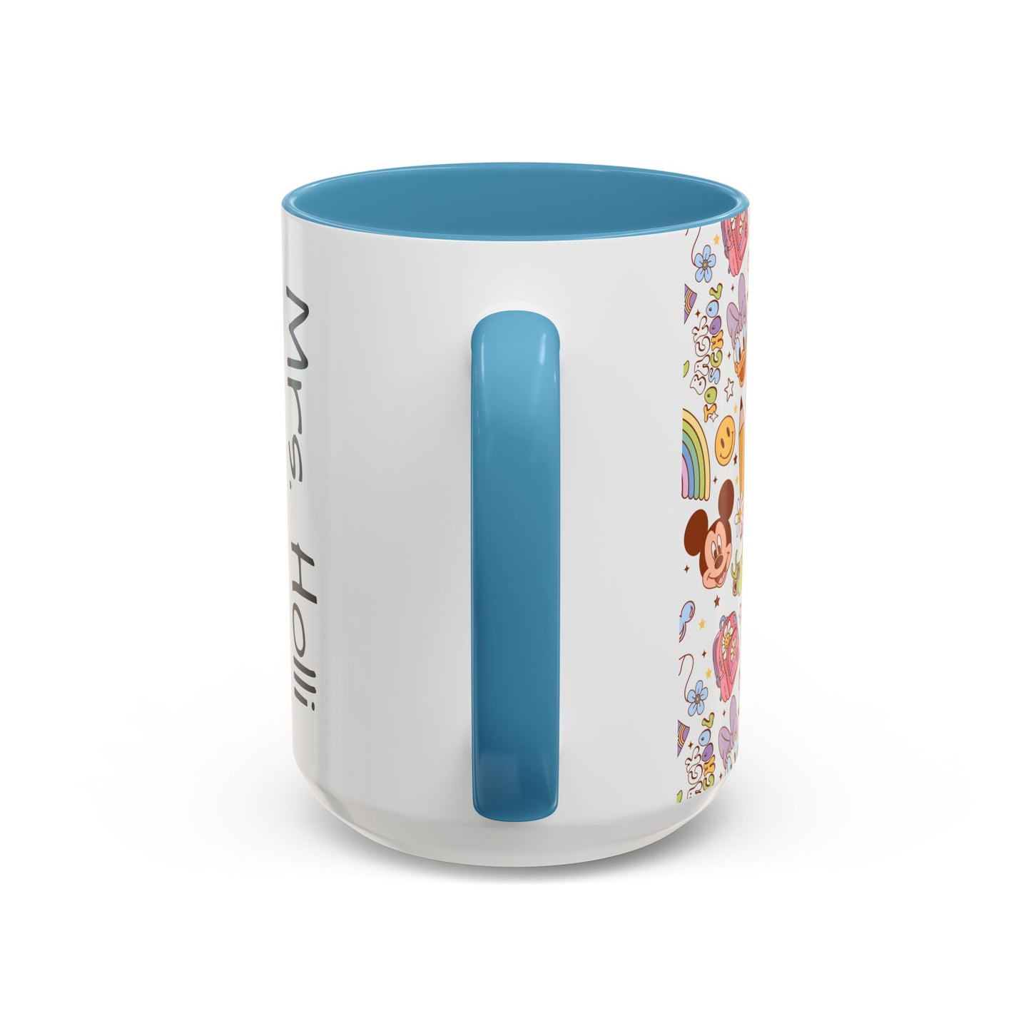 Back to School Mouse Friends Accent 11 / 15oz Dishwasher Safe Mug — Rainbows & Magic ☕🌈✨
