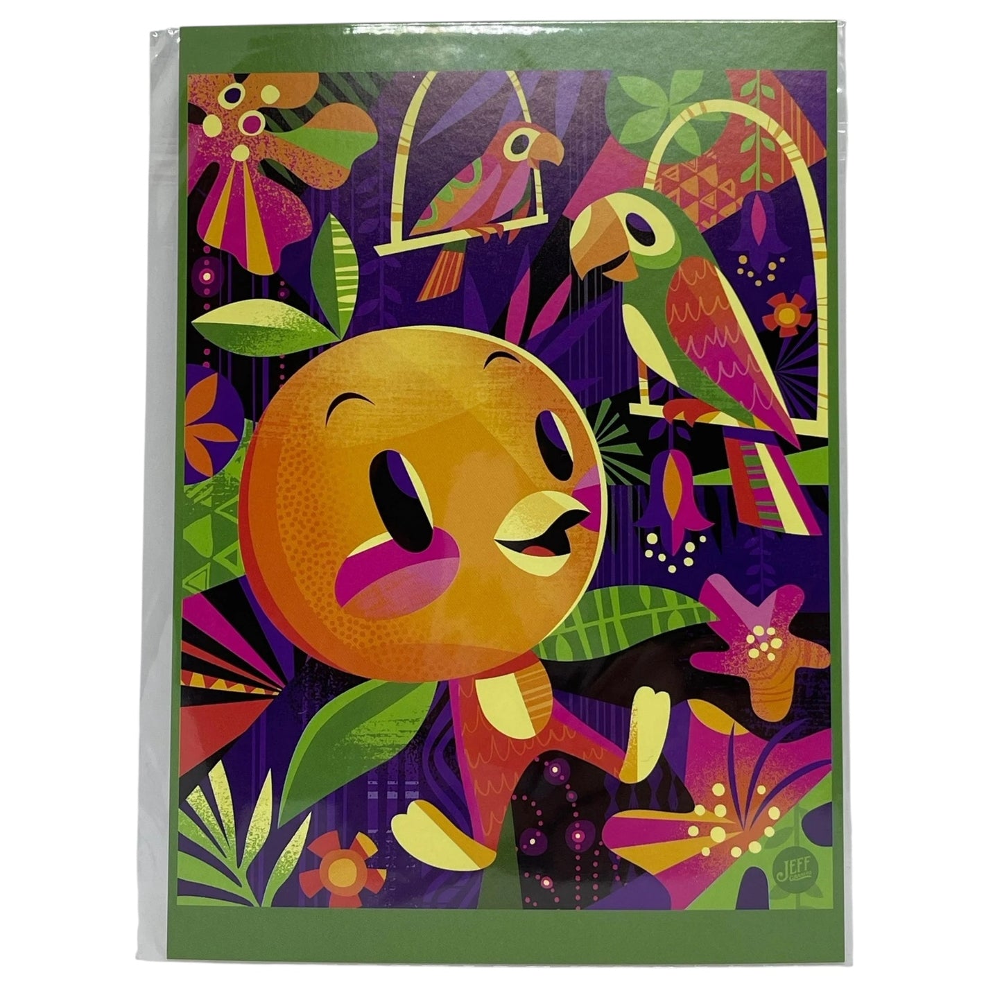 WonderGround Gallery Orange You Glad We Tiki Disney Postcard – Artwork by Jeff Granito 🍊🌺✨