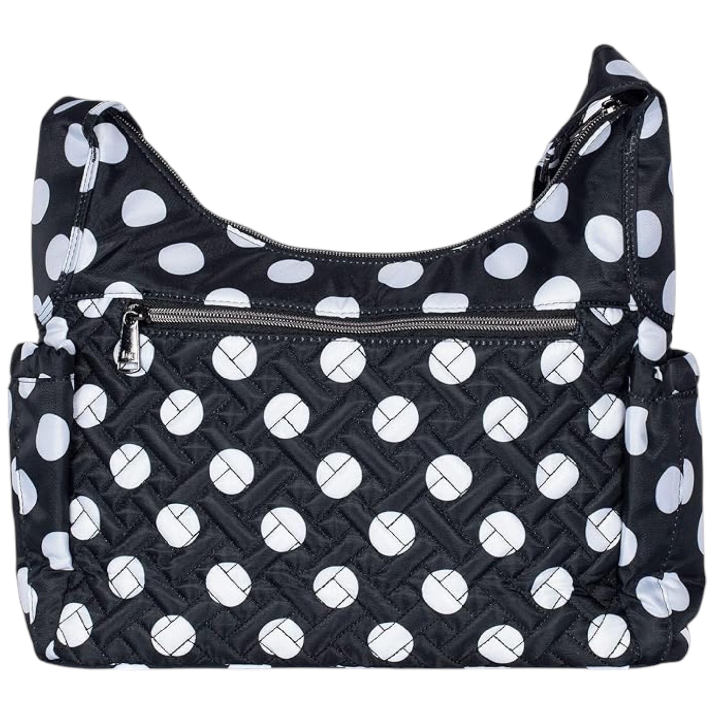 Lug Camper SE Crossbody Bag – Black with White Polka Dots 🖤⚪✨