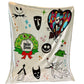 Haunted Mansion & Nightmare Before Christmas Double Sided Throw Blanket