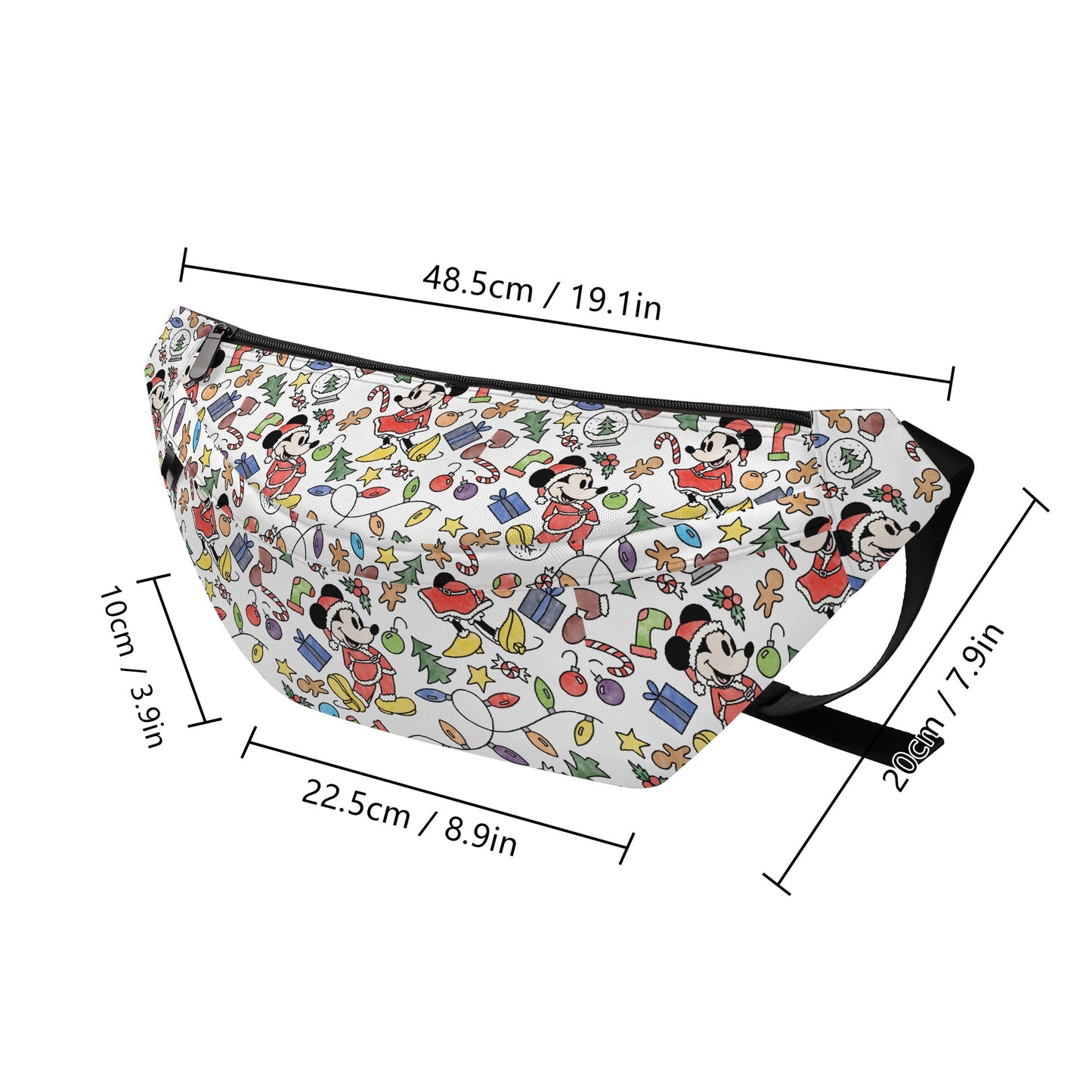 Very Merry Christmas Mouse Large Sling Bag