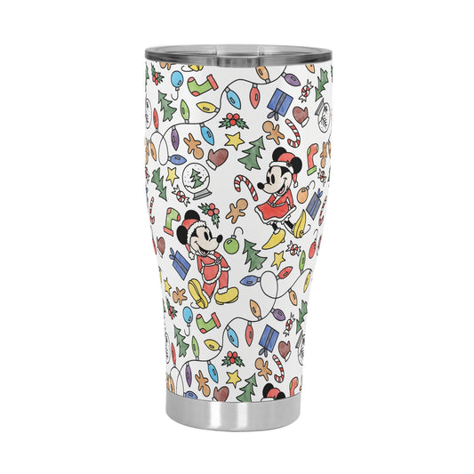 Very Merry Christmas Mouse 3D Personalized Stainless Steel Tumbler 30oz Printed Cup