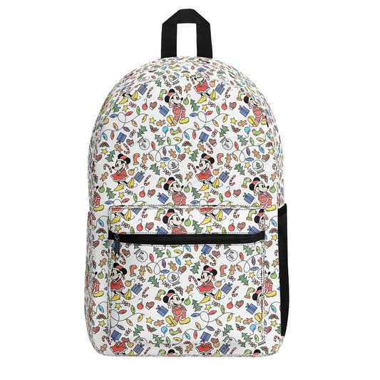 Very Merry Christmas Mouse All Over Print Polyester Backpack