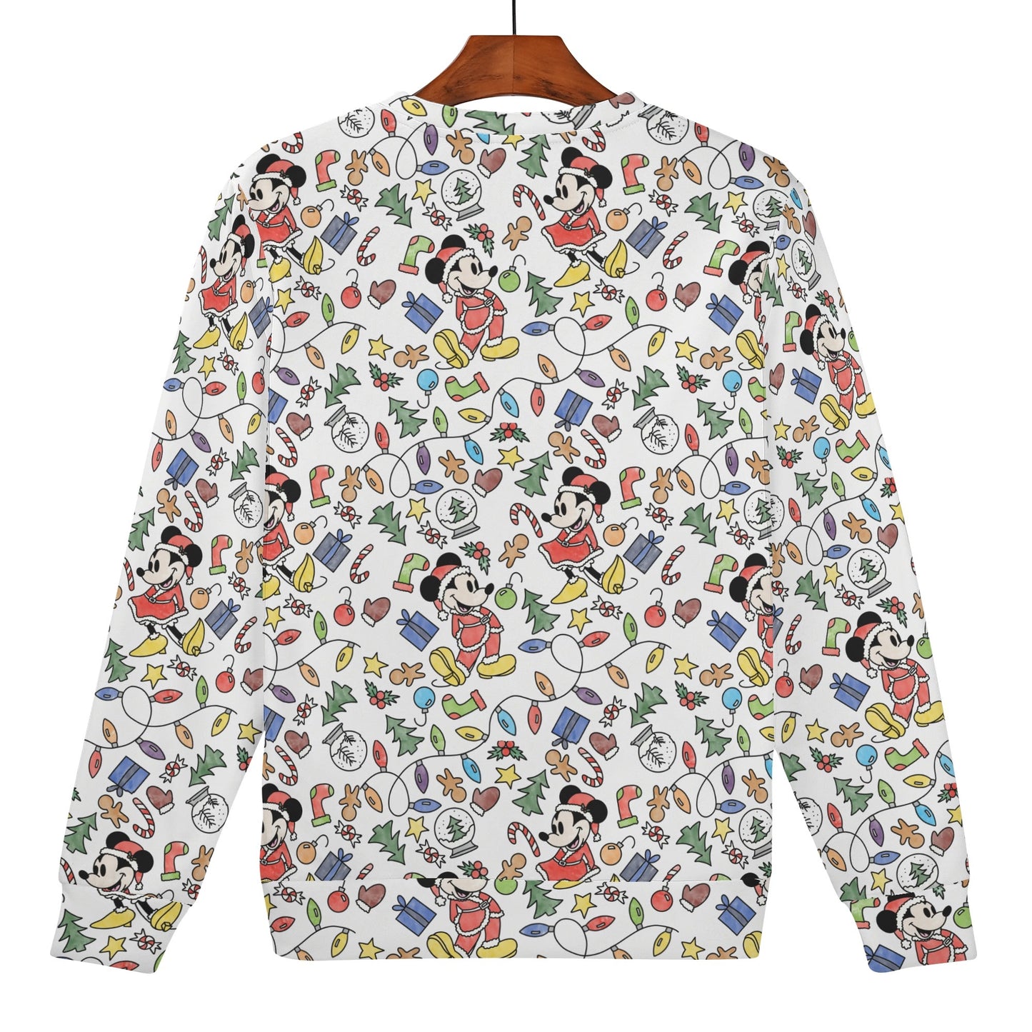 Very Merry Christmas Mouse Womens All Over Print Crew Neck Streetwear Sweatshirt