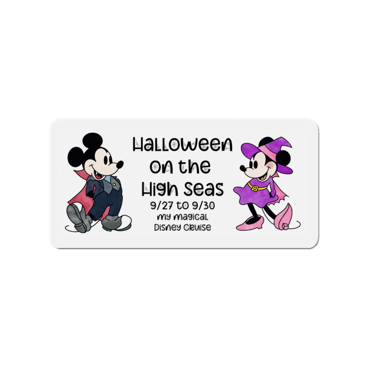 Halloween on the High Seas Die-Cut Magnet