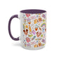 Back to School Mouse Friends Accent 11 / 15oz Dishwasher Safe Mug — Rainbows & Magic ☕🌈✨