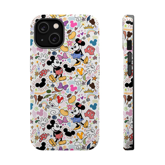 Doodlebug Mickey and Minnie MagSafe Tough iPhone Case