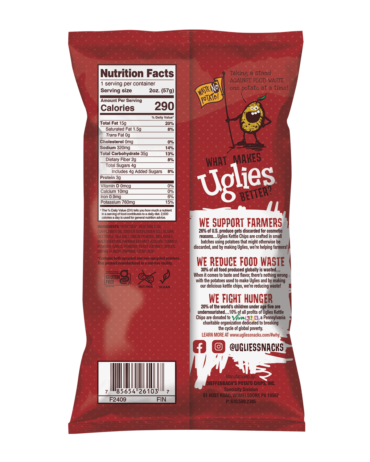 Uglies 2oz Bar-B-Que Kettle Cooked Potato Chips