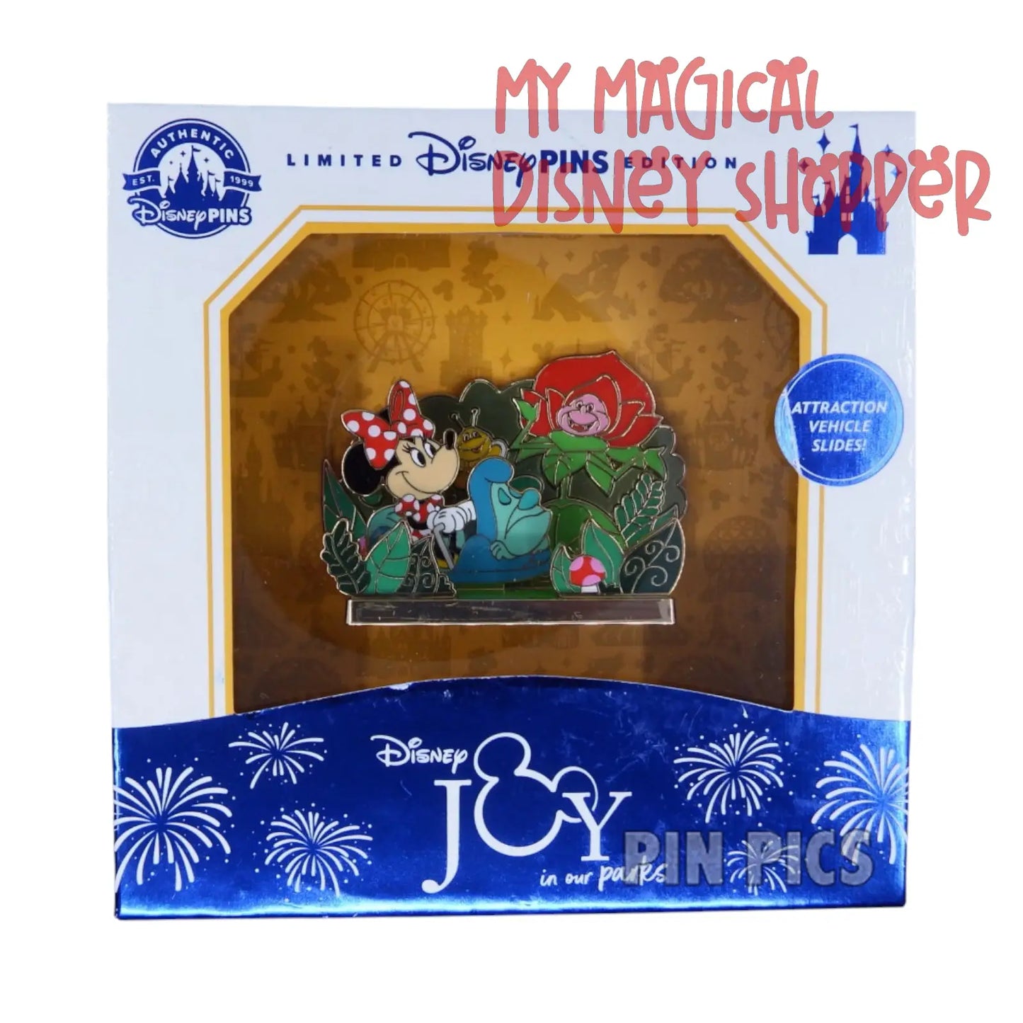 2024 D23 Expo Joy in Our Parks Minnie Alice in Wonderland Ride Pin - Limited Edition 500