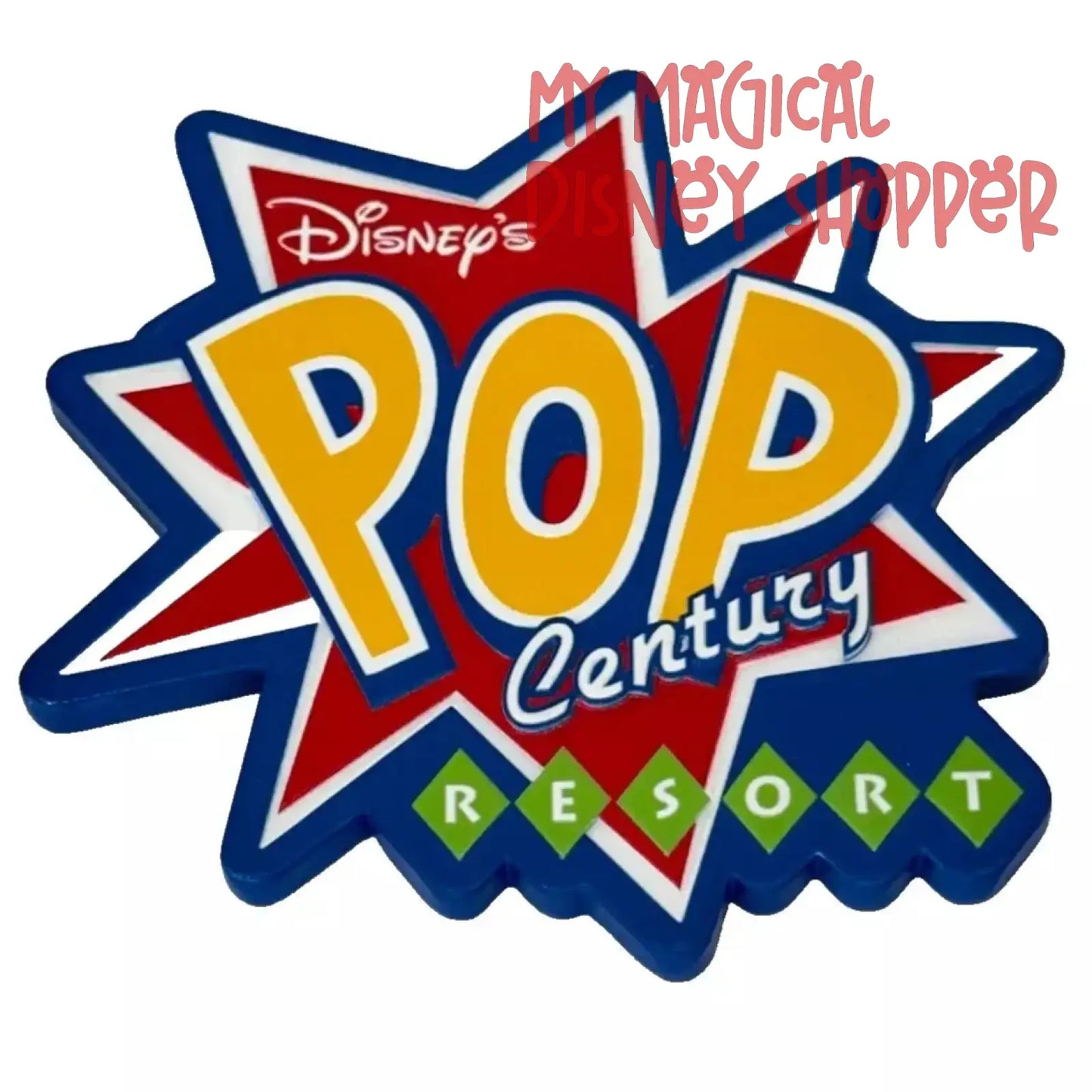 Pop Century Resort Logo Refrigerator Magnet