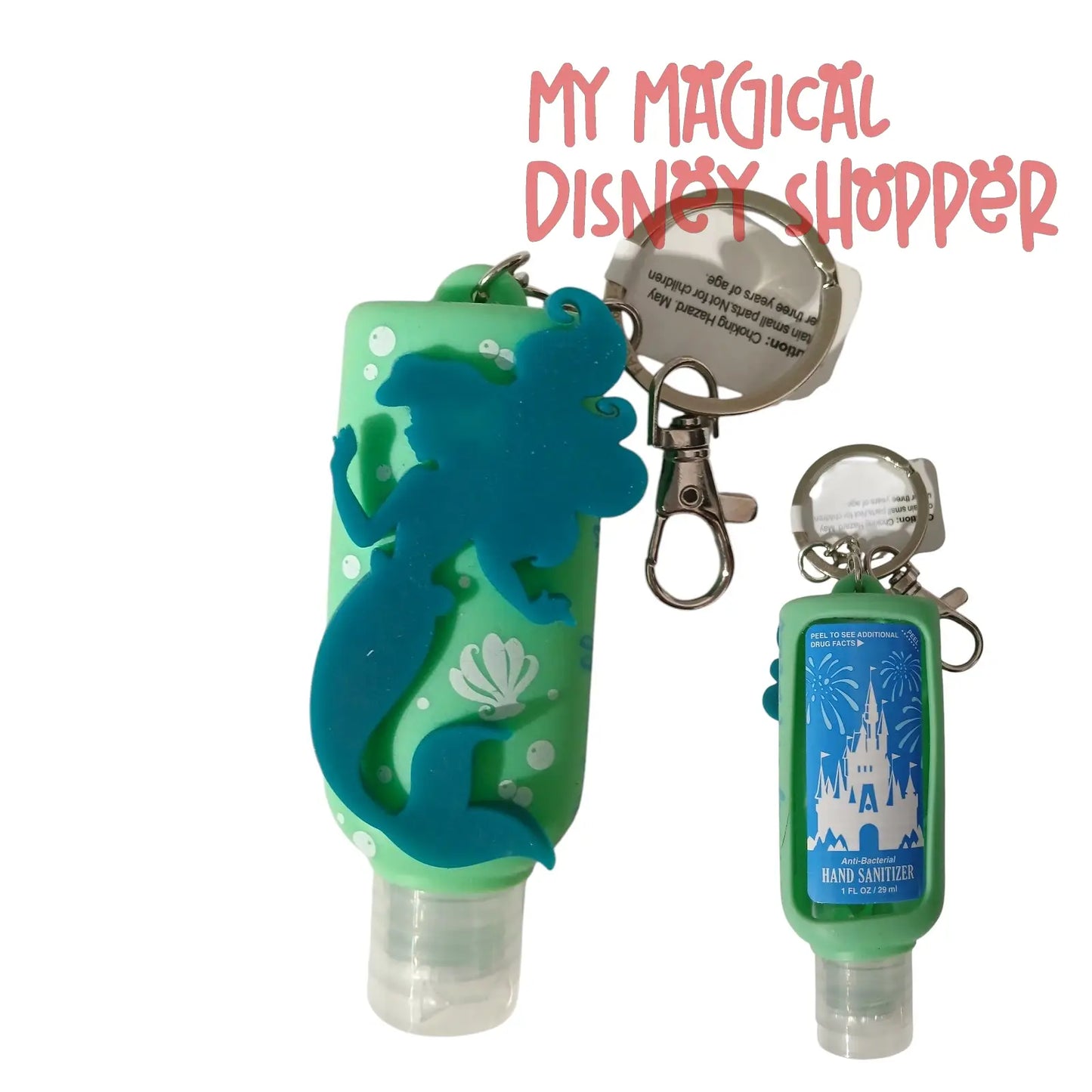 2025 Ariel The Little Mermaid Disney Hand Sanitizer Keychain
