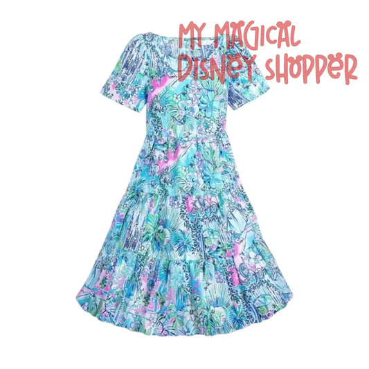 2025 Disney Parks x Lilly Pulitzer Dress - Lilly Loves Cinderella Tiered Linen