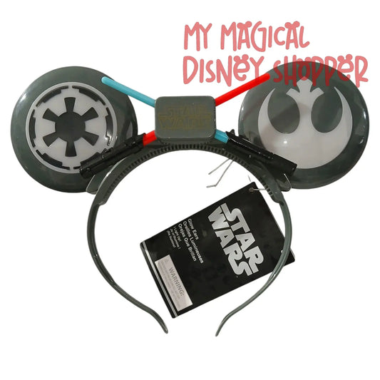 2025 Star Wars Lightsaber Rebel Alliance & Galactic Empire Glow Ears Headband ✨🌌