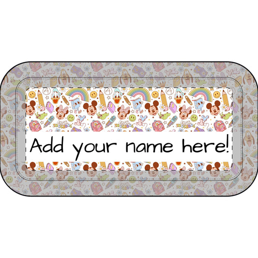 Back to School Mouse Friends Doodles Storage Case — Rainbow & Magic