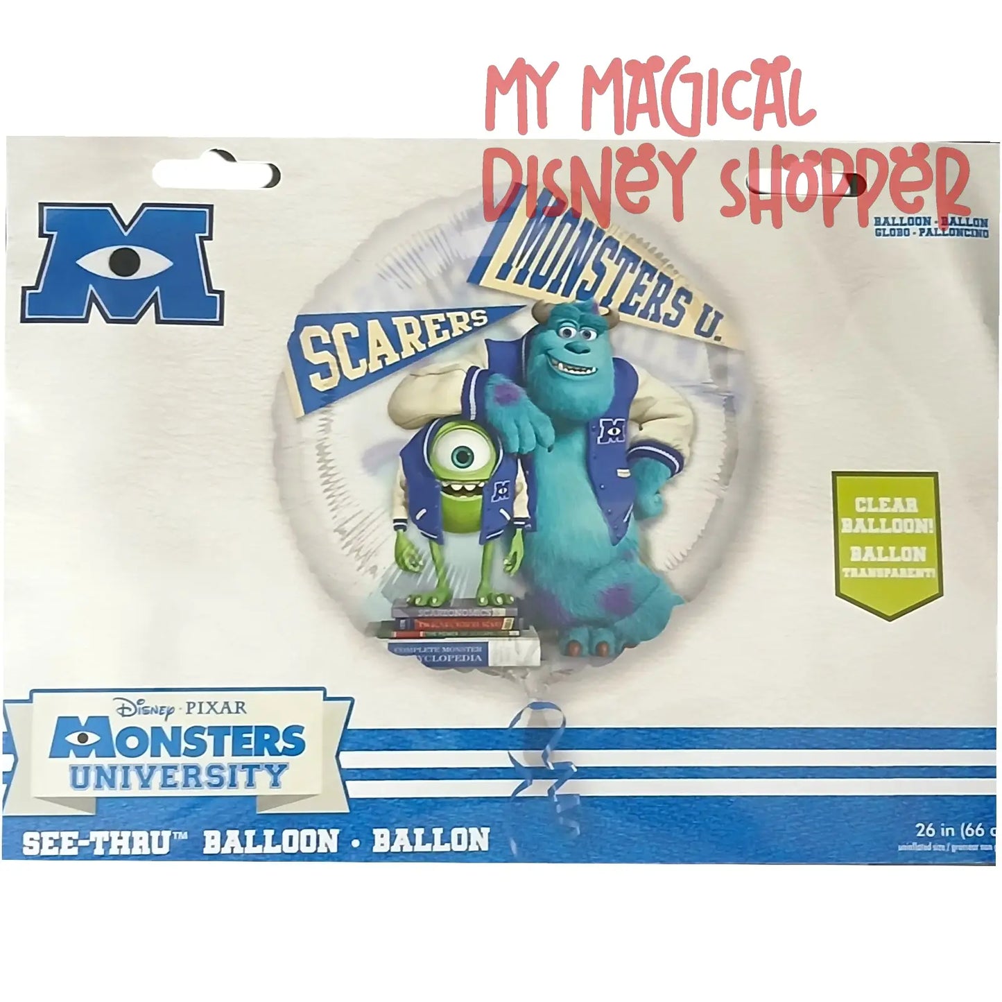 26" See-Through Disney-Pixar Monster University Balloon 26"