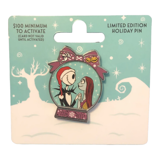 Jack Skellington and Sally Snowglobe Pin - Holiday 2022 Gift Card Promotion