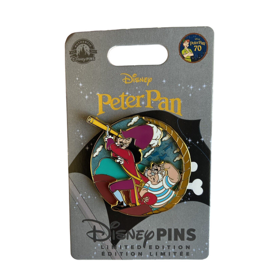 Captain Hook and Mr. Smee Peter Pan 70th Anniversary Pin
