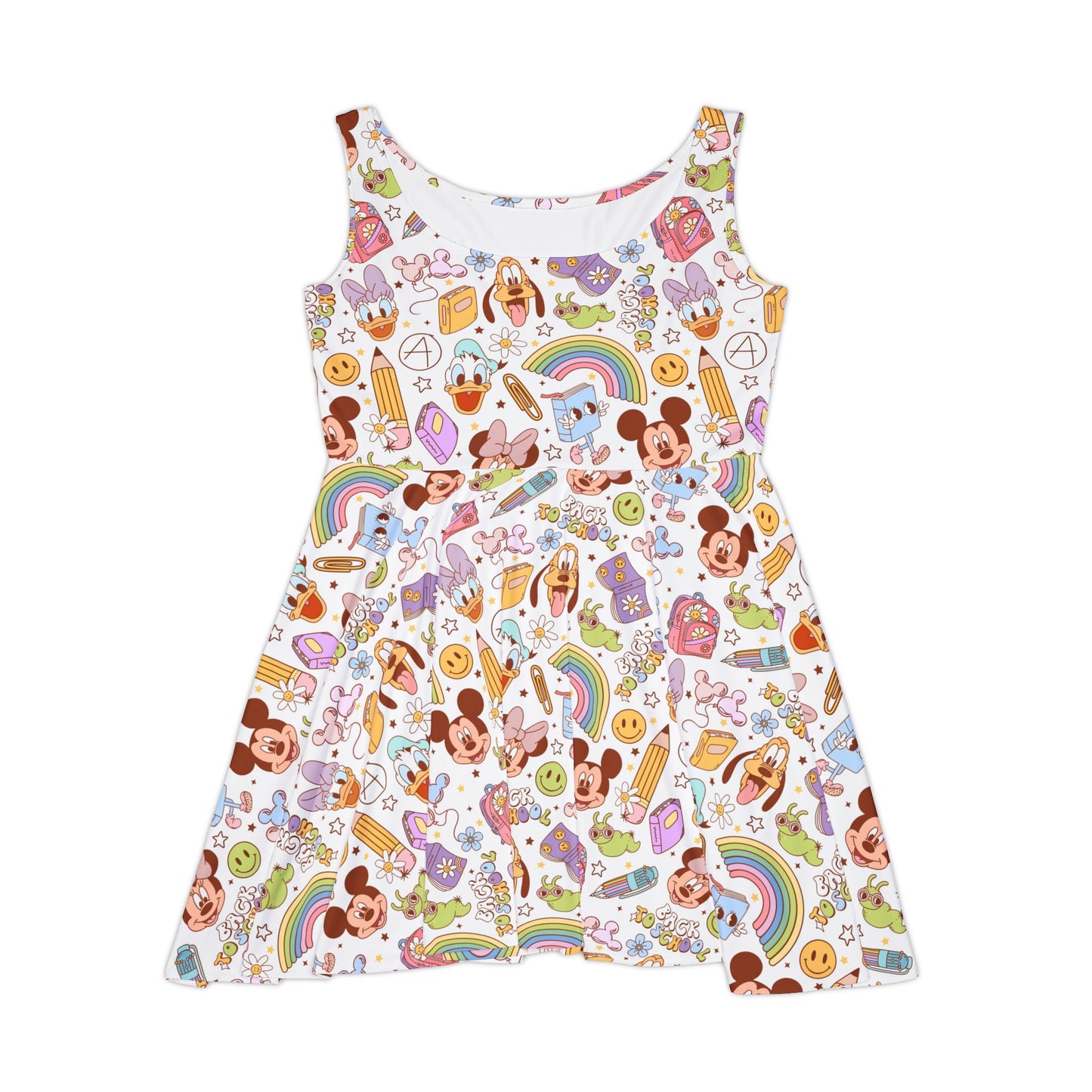 Back to School Mouse Friends Women's Skater Dress — Rainbows & Magic 🌈✨