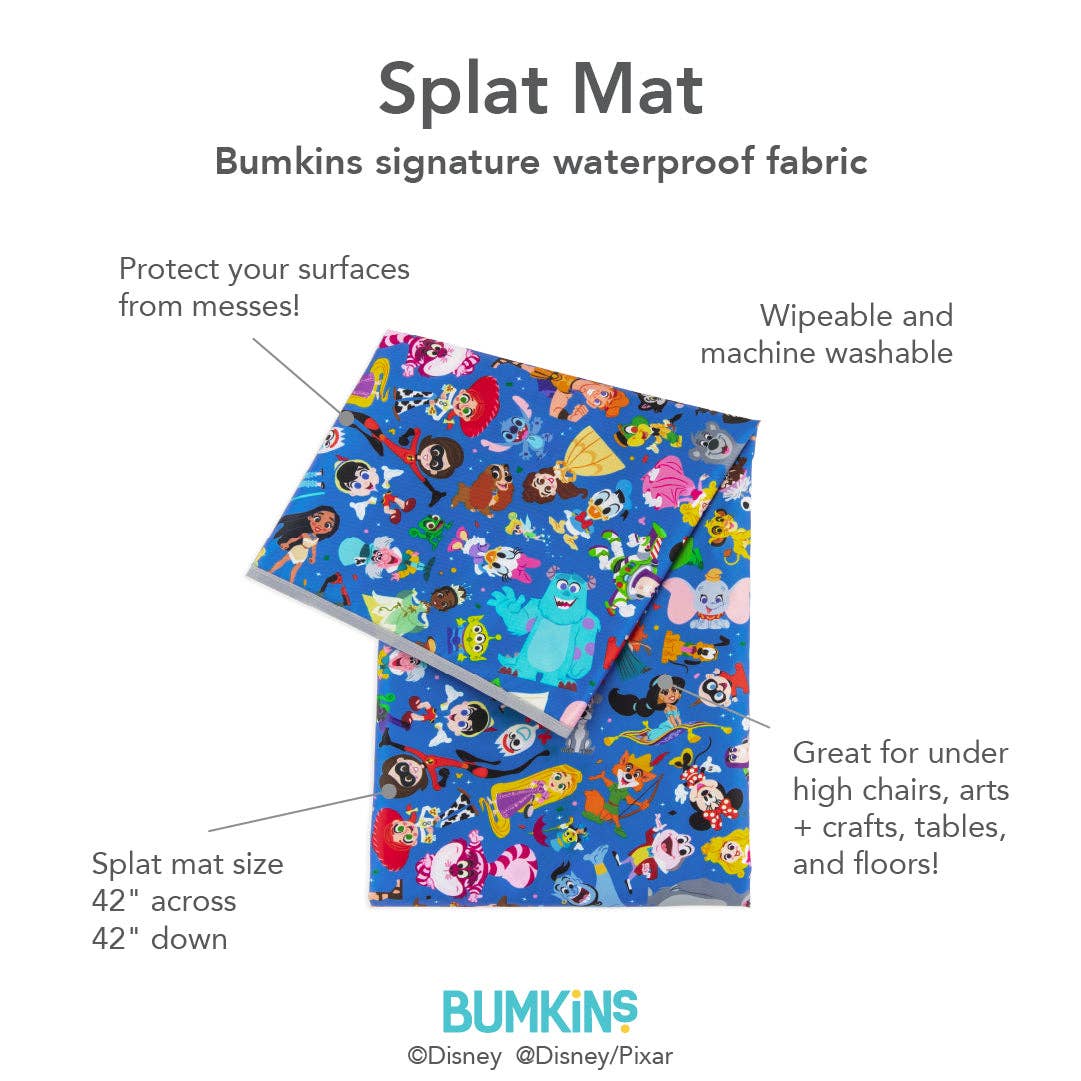 Bumkins | Disney 100 Magical Celebration Splat Mat, Blue | Maisonette