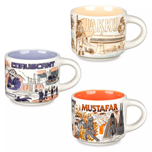 Coruscant, Jakku and Mustafar Starbucks Mug Ornament Set – Been There Series – Star Wars