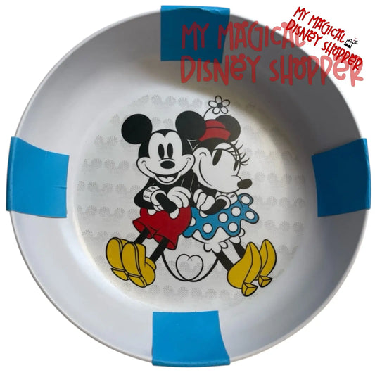 4 Pack of Mickey & Minnie Melamine Dinner Bowls
