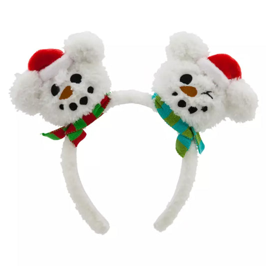 RENTAL Mickey Mouse Snowman Holiday Ear Headband for Adults