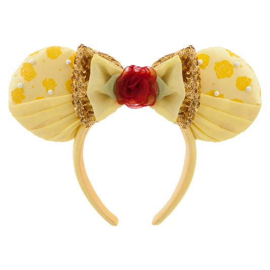 Beauty and the Beast Belle Red Rose Ear Headband