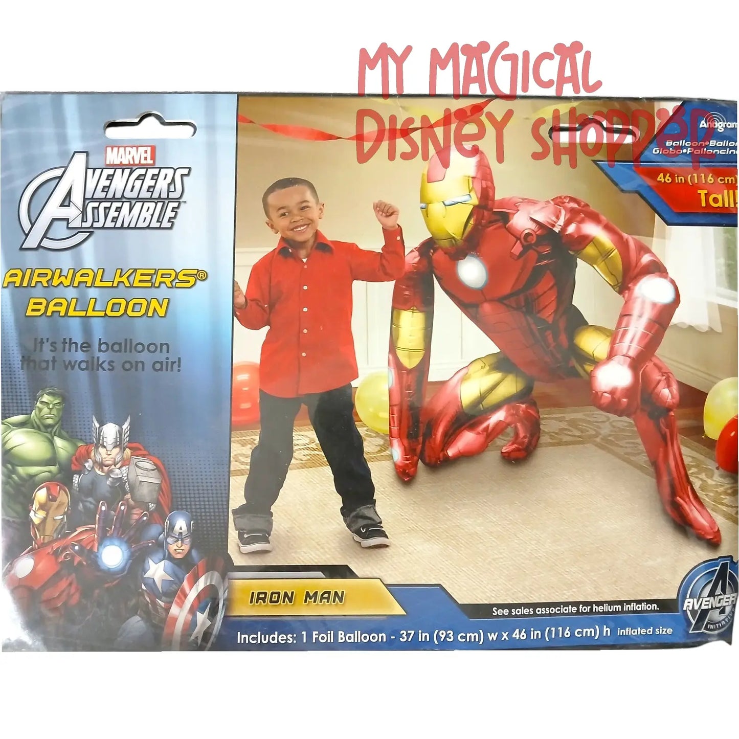 46" TALL Iron Man Airwalkers Foil Balloon