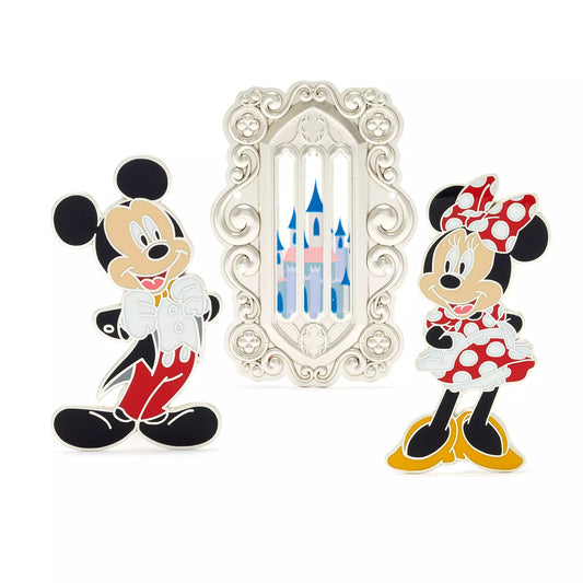 Mickey And Minnie Build a Pin Series Disney Pin Set - Disney100