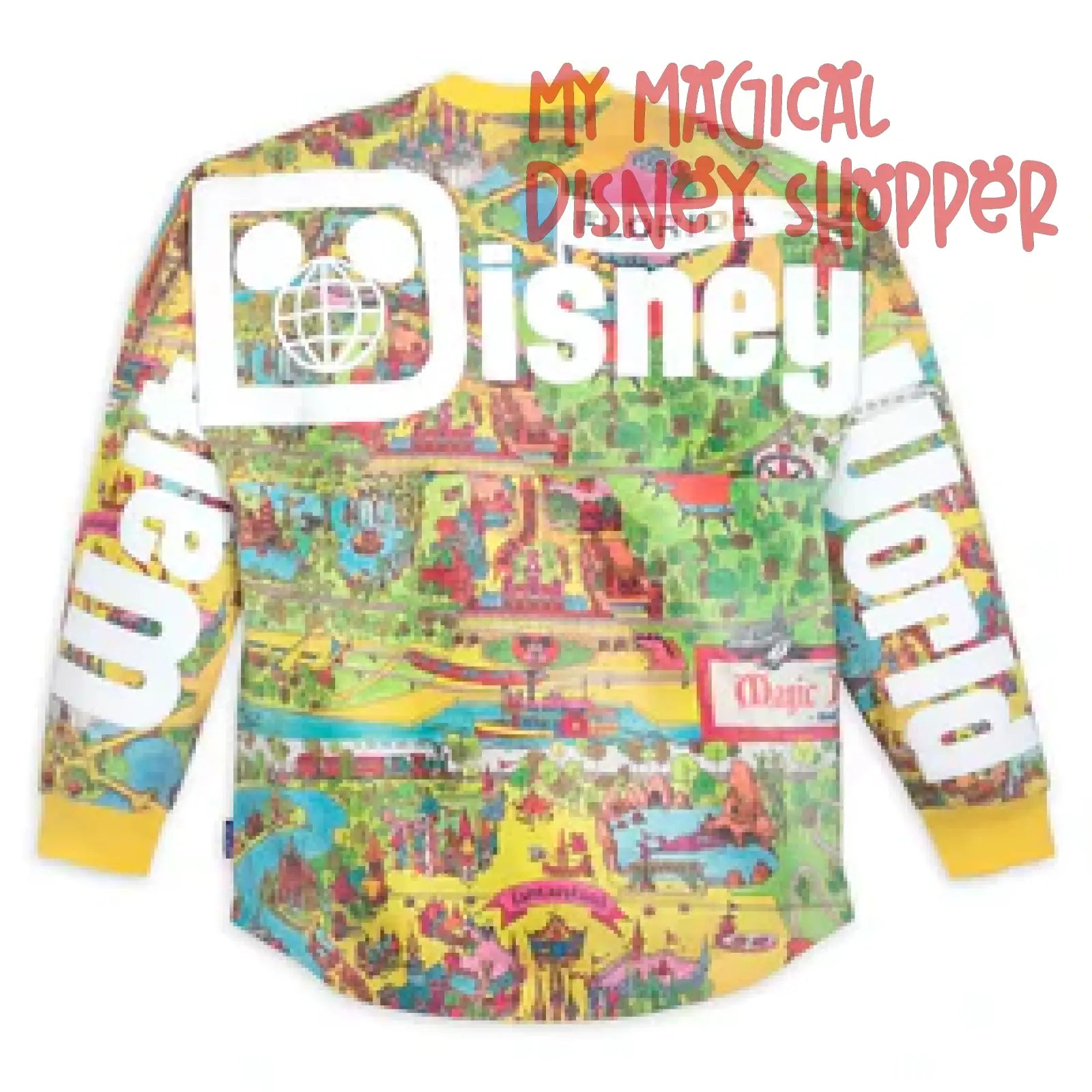 50th Walt Disney World Retro Map Spirit Jersey for Adults
