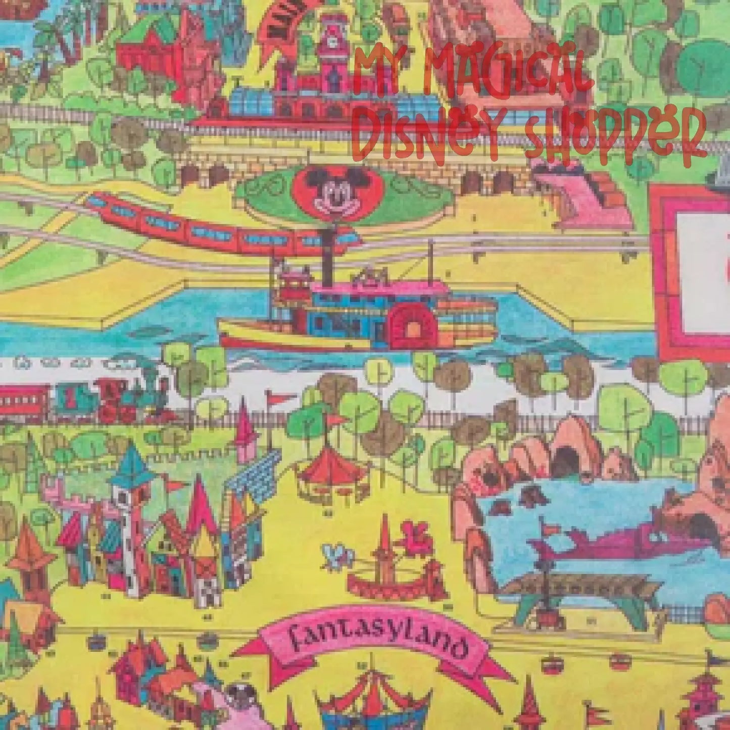 50th Walt Disney World Retro Map Adult Spirit Jersey Vault Collection