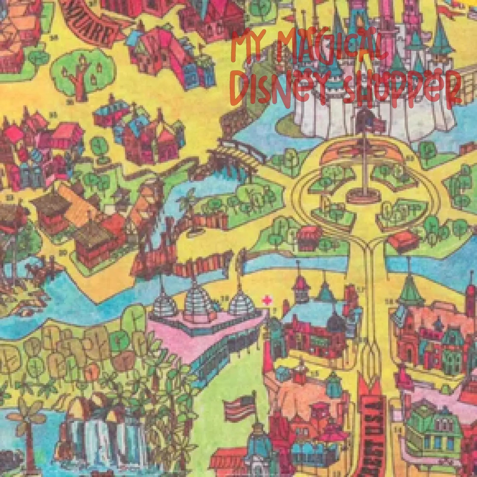 新品未使用 スピリットジャージ ディズニーWDW50周年 地図 レトロマップ 50th Walt Disney World Retro Map Spirit Jersey for Adults