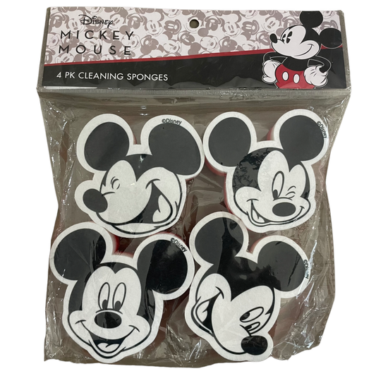 Mickey Mouse Face Cleaning Sponges - 4 Pack