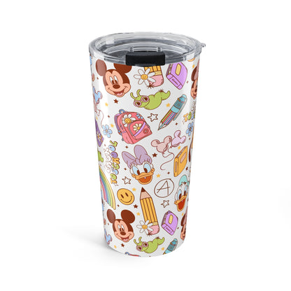 Back to School Mouse Friends 20oz Stainless Steel Tumbler — Rainbows & Magic 🌈✨