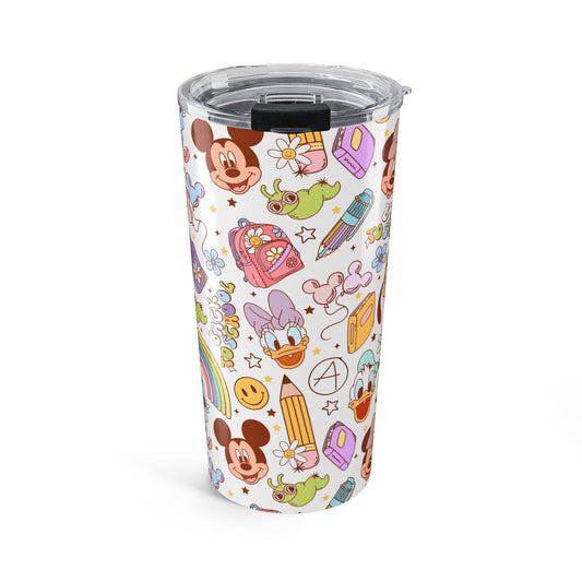 Back to School Mouse Friends 20oz Stainless Steel Tumbler — Rainbows & Magic 🌈✨