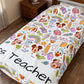 Back to School Mouse Friends Velveteen Plush Blanket — Rainbows & Magic 🌈✨