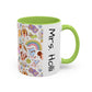 Back to School Mouse Friends Accent 11 / 15oz Dishwasher Safe Mug — Rainbows & Magic ☕🌈✨