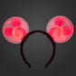 Red Mickey Mouse Balloon Light-Up Ears Headband for Adults