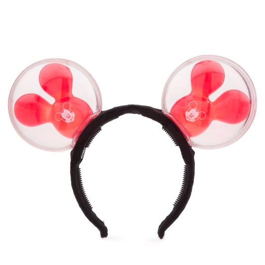 Red Mickey Mouse Balloon Light-Up Ears Headband for Adults