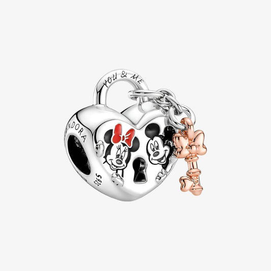 Mickey Mouse & Minnie Mouse Padlock Pandora Charm