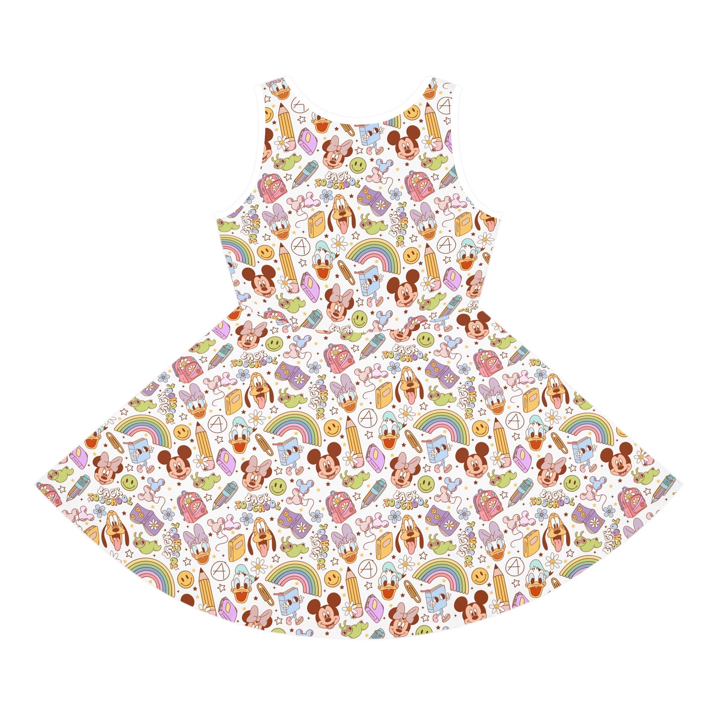 Back to School Mouse Friends Girls Youth Sundress — Rainbows & Magic 🌈✨